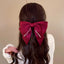 Elegant Pearl Bow Fabric Hair Clip - Korean Style Hairpin for Women