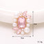 Zinc Alloy Rhinestone Pearl Rectangle DIY Jewelry Accessories