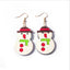 Cute Christmas Hat Christmas Tree Santa Claus Pu Leather Women'S Earrings 1 Pair