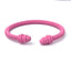 Simple Spiral Stripe Matte Color Open Cuff Bracelet for Women