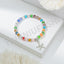 Starfish Crystal Beaded Bracelet - Colorful Handmade Elastic Jewelry