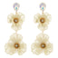 1 Pair Elegant Vacation Classic Style Flower Hollow Out Inlay Alloy Rhinestones Glass Silver Plated Drop Earrings