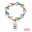 Cartoon Children's Candy Color Beaded Bracelet with Resin Mermaid and Unicorn Pendant