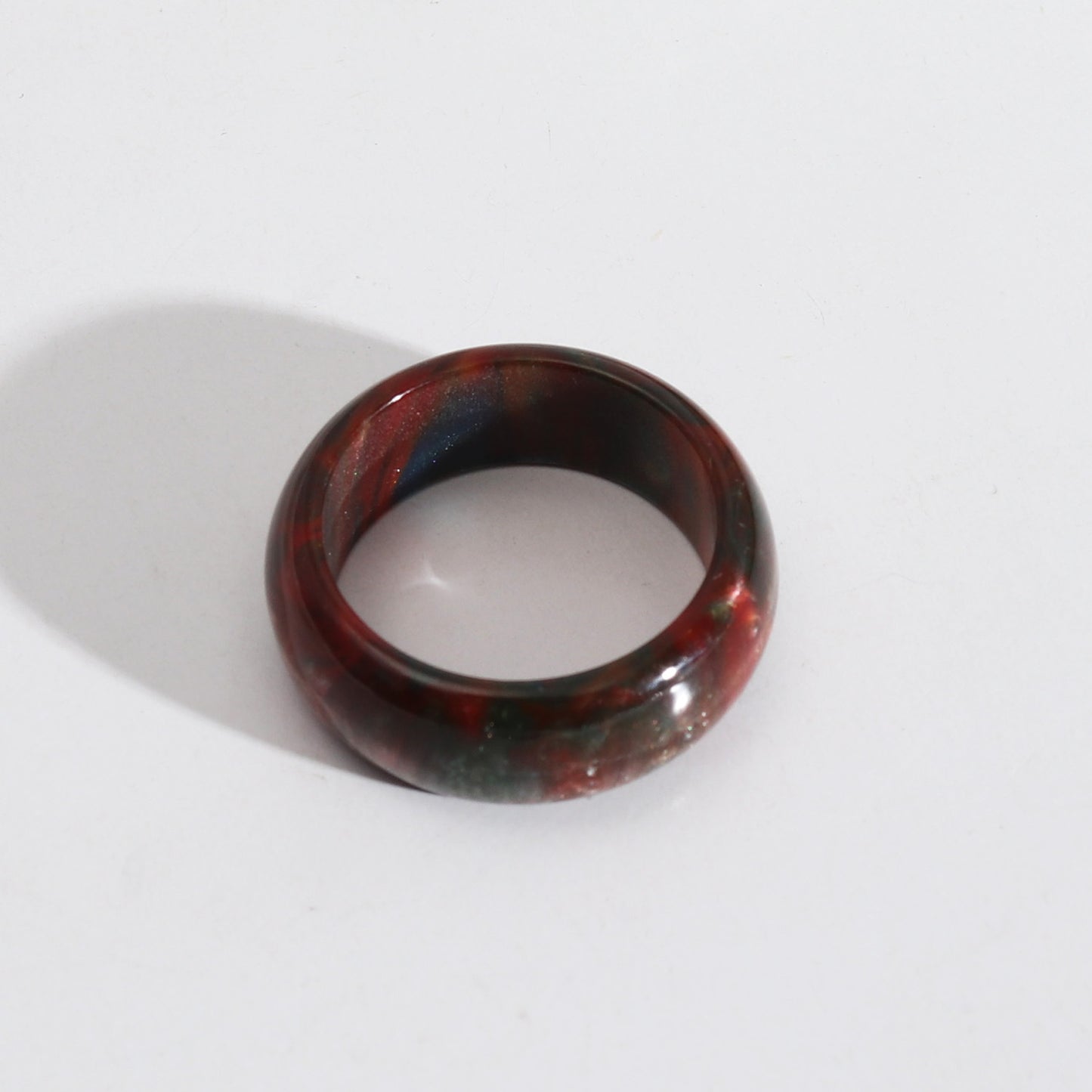 Simple Style Gradient Color Acrylic Resin Women's Fashion Ring