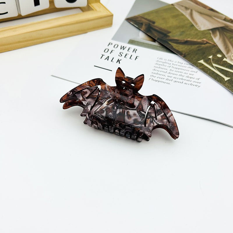 Lady Bat Acrylic Hair Claw for Halloween Hairstyle