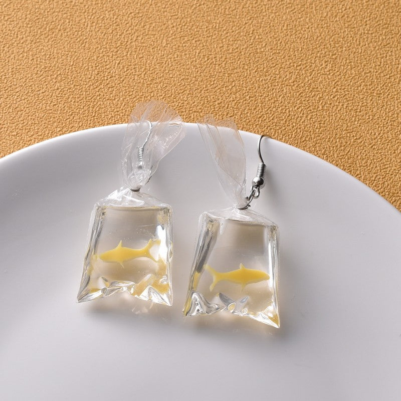 1 Pair Fashion Fish Plastic Resin Women'S Drop Earrings