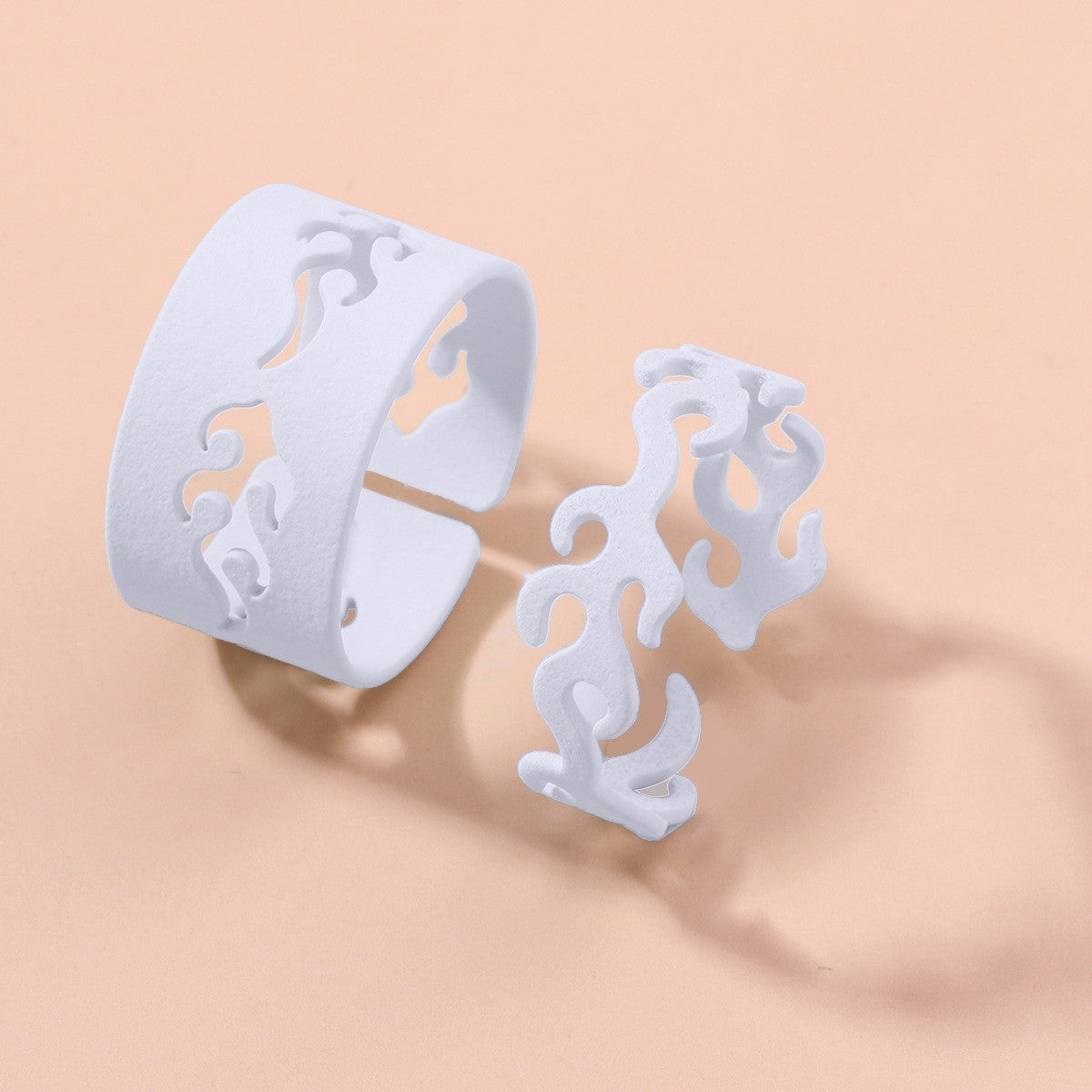 Fashion Star Butterfly Airplane Metal Unisex Open Ring Set - Creative Animal Design Adjustable Rings