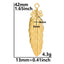 18K Gold Plated Stainless Steel Leaf Pendant Necklace