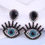 Fashion Metal Flashing Diamond Devil's Eye Earrings