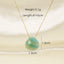 Classic Style Water Droplets Stainless Steel Natural Stone Plating Pendant Necklace