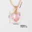 Elegant Heart Shape Gold Plated Zircon Pendant Necklace