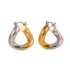 18K Gold Plated Stainless Steel Twisted Trapezoidal Hoop Earrings