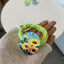 Women's Acrylic Cartoon Flower Hair Tie & French Sunflower Hair Ring Set