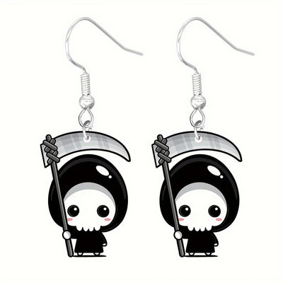 1 Pair Halloween Cartoon Character Acrylic Drop Earrings