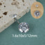 Stainless Steel Zircon Inlay Belly Ring - Double-Ended Navel Piercing Jewelry