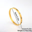 Elegant 18K Gold Plated Stainless Steel Bangle and Titanium Steel Diamond Bracelet Set