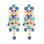 Elegant Retro Tassel Zinc Alloy Rhinestone Layered Chain Drop Earrings