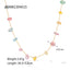 Beach Geometric 18K Gold Plated Stainless Steel Necklace and Colorful Natural Stone Beaded Bracelet Set for Women