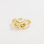 Geometric Minimalist 18k Gold Plated Sterling Silver Adjustable Knot Ring for Women