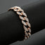 Hip-hop Geometric Alloy Rhinestone Cuban Chain Men's Bracelet