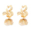 Vintage Gold Plated Floral Filigree Earrings