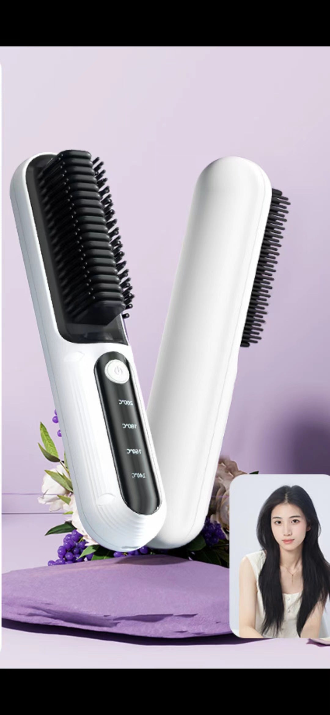 Minhuang Wireless Hair Straightening Comb for Household Use