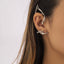 Geometric Cat Ear Cuff Clip-On Earrings for Women