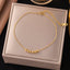 Casual Minimalist 18K Gold Plated Stainless Steel Women's Anklet