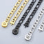 Geometric Titanium Steel 18K Gold Plated Necklace and Bracelet Set with Crystal Clasp