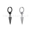 Retro Punk Geometric Stainless Steel Black Plated Drop Earrings