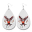 Fashion Snowman Snowflake Elk Pu Leather Iron Christmas Women'S Drop Earrings 1 Pair