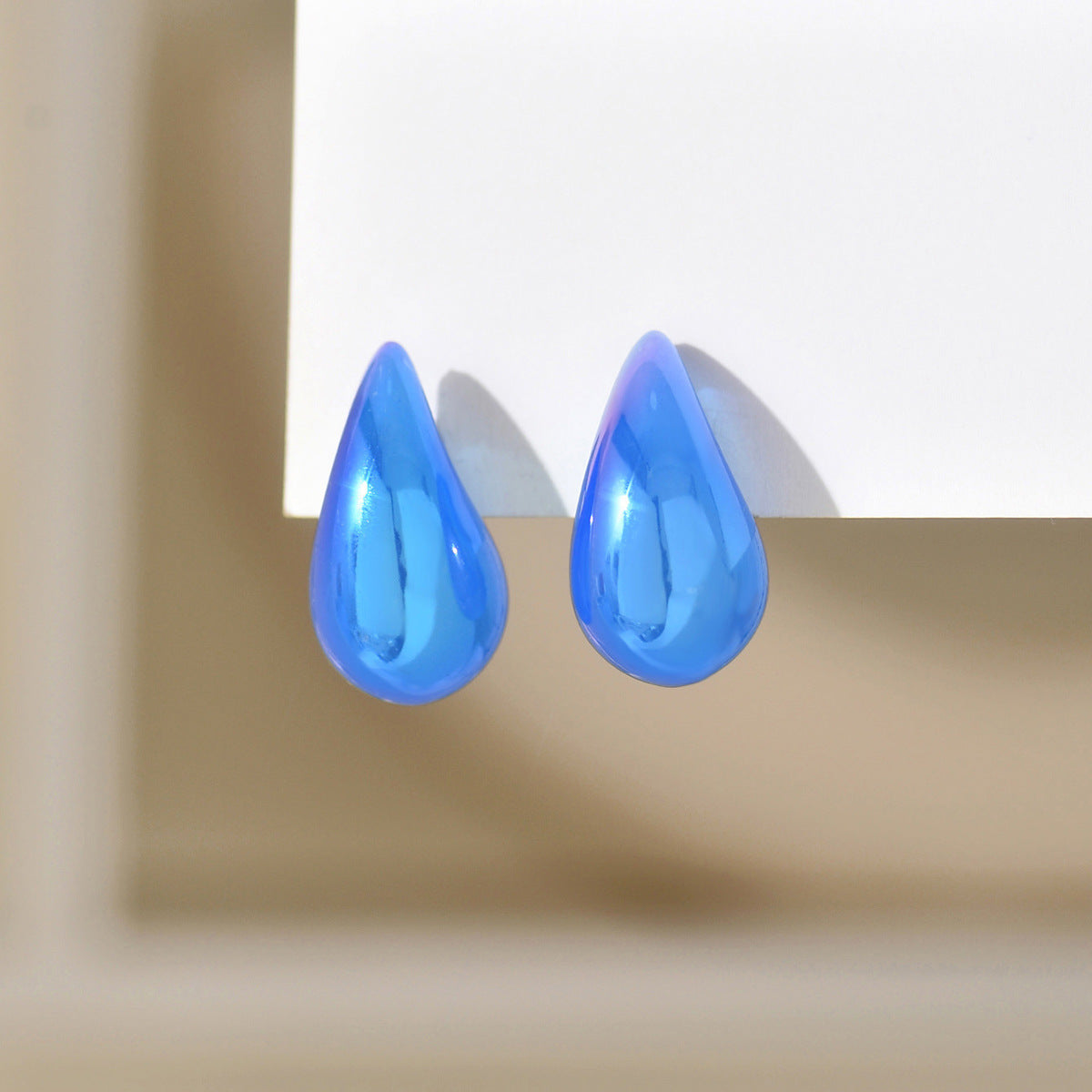 1 Pair Minimalist Water Droplet Acrylic Earrings