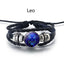 Zodiac Constellation Leather Bracelets - Unisex Retro Luminous Design