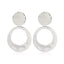 Retro Geometric Alloy Plated Drop Earrings for Women