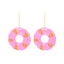 Cute Candy Color Creative Swimming Hoop Earrings - Statement Fashion Jewelry