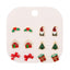 Fashion Christmas Tree Snowman Snowflake Alloy Enamel Rhinestones Women'S Drop Earrings Ear Studs 1 Pair