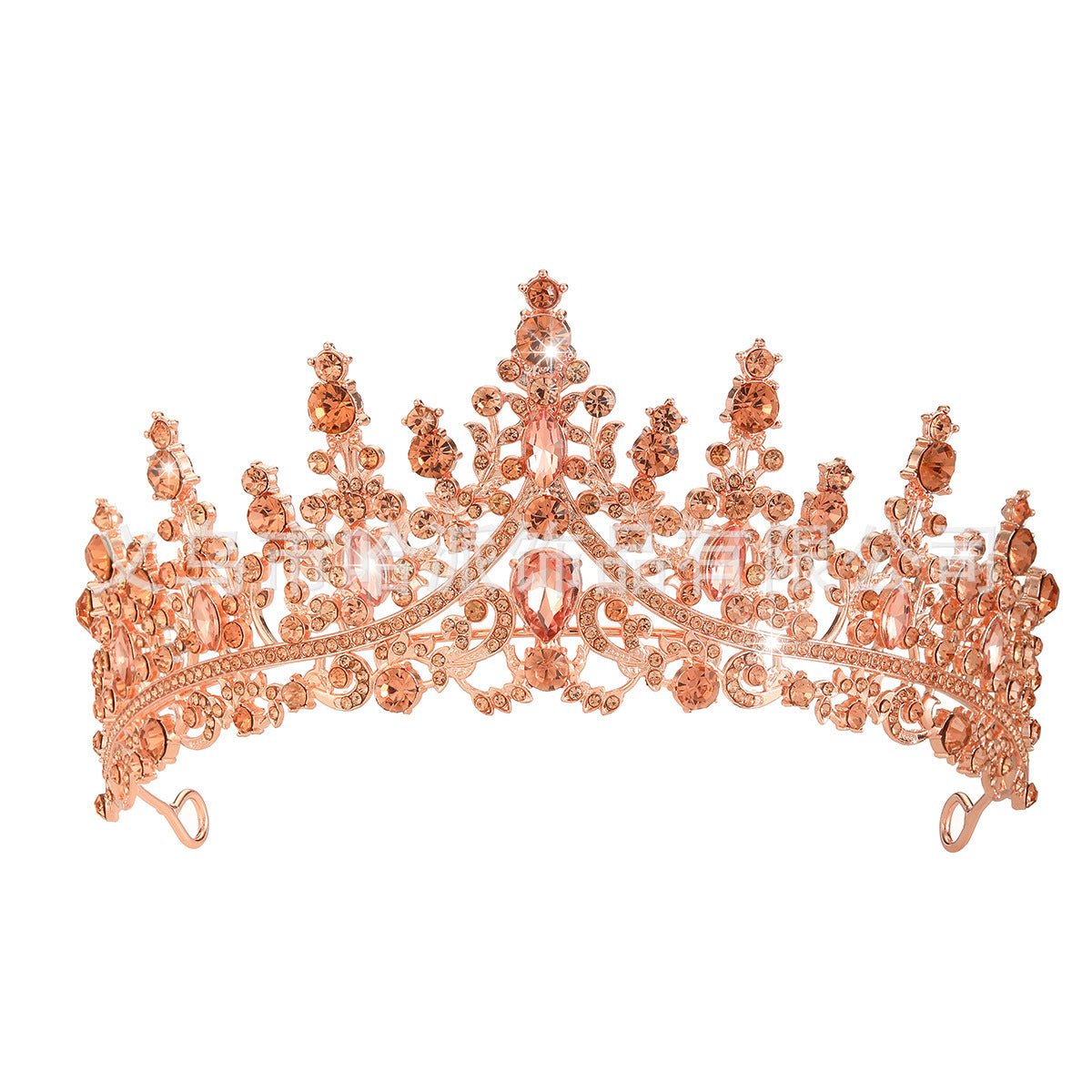 Women's Elegant Rhinestone Alloy Crown Bridal Headgear for Weddings and Parties