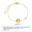 Minimalist Titanium Steel Bracelet with Rhinestones and Celestial Charms - 18K Gold Plated Women's Fashion Accessory