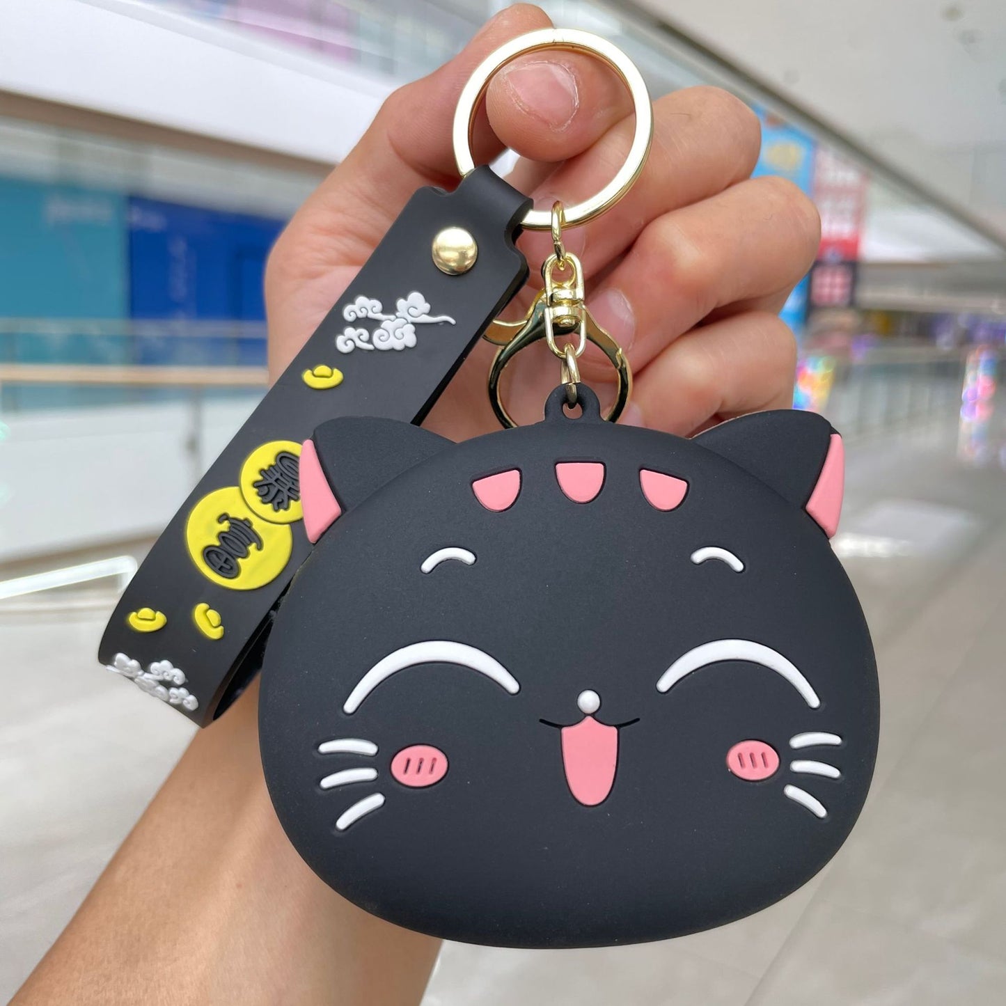 Cute Cartoon Capybara Silicone Keychain and Coin Purse Combo