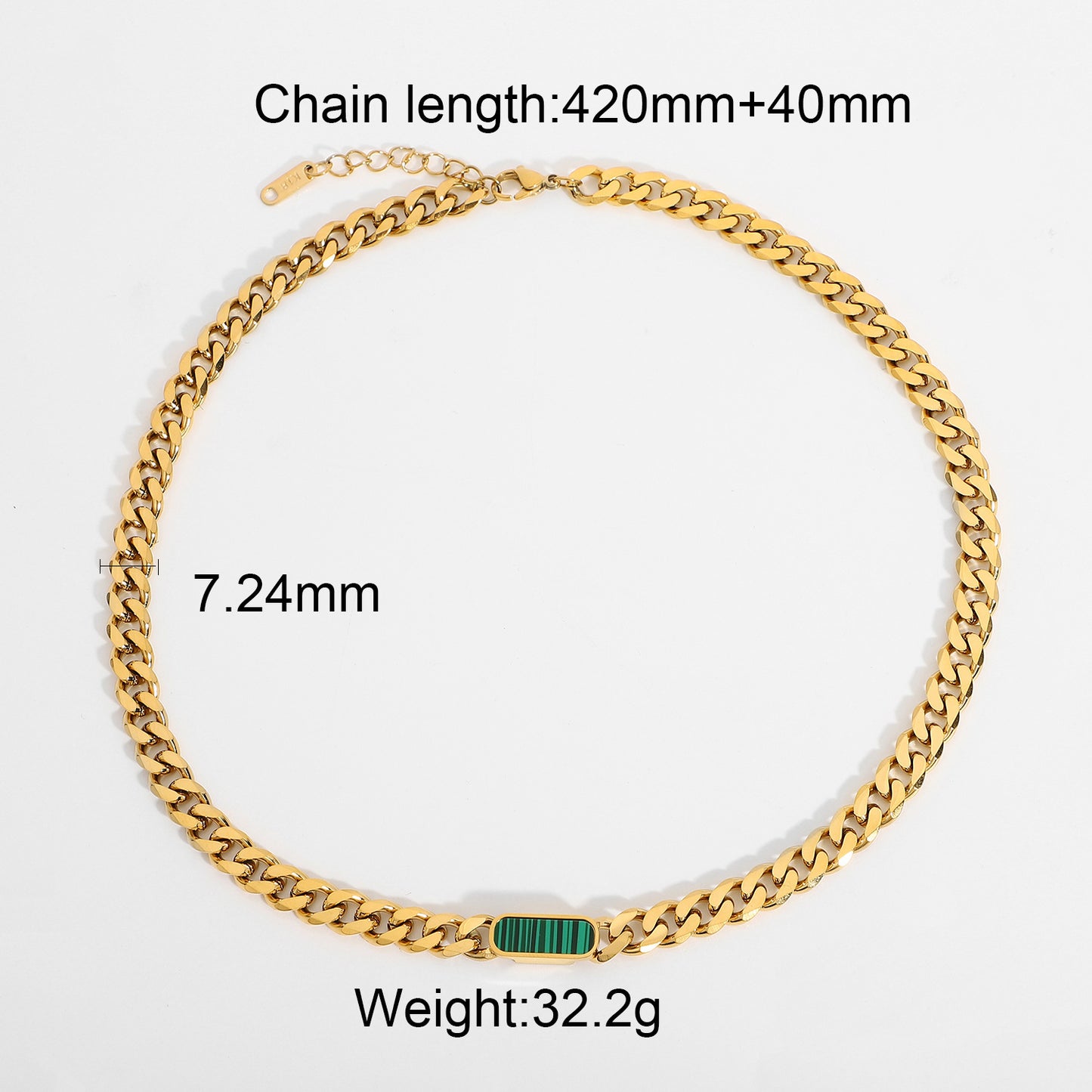 Cuban Retro 18K Gold Plated Stainless Steel Chain Bracelet