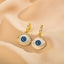 1 Pair Fashion Eye Stainless Steel Zircon Inlay Drop Earrings