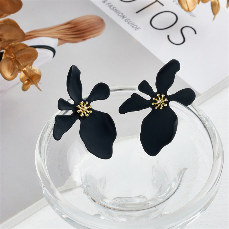 Fashion Pastel Flower Alloy Stud Earrings