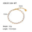 Fashion Geometric Zircon Titanium Steel Bracelet 18k Gold Plated Jewelry