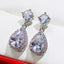 Fashion Water Drop AAA Zircon Copper Inlaid Diamond Emeral Earrings