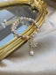 Simple Style Freshwater Pearl Bracelet with Zircon Sunflower Pendant