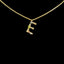 Simple Style 18k Gold Zircon Letter Pendant Necklace