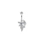 Heart Shape Zircon Inlay 316 Stainless Steel Belly Ring