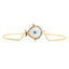 18k Gold Plated Zircon Evil Eye Adjustable Bracelet