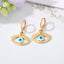 Retro Devil's Eye Alloy Drop Earrings with Hollow Eyelash Design