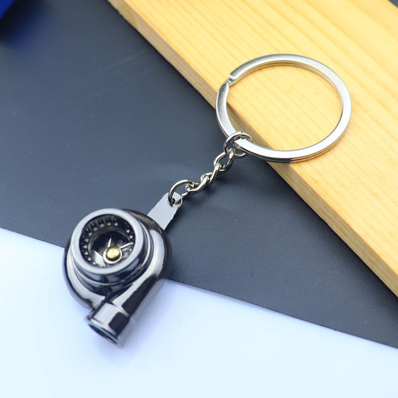 Simple Style Car Wheel Metal Keychain with Automotive Tool Charms